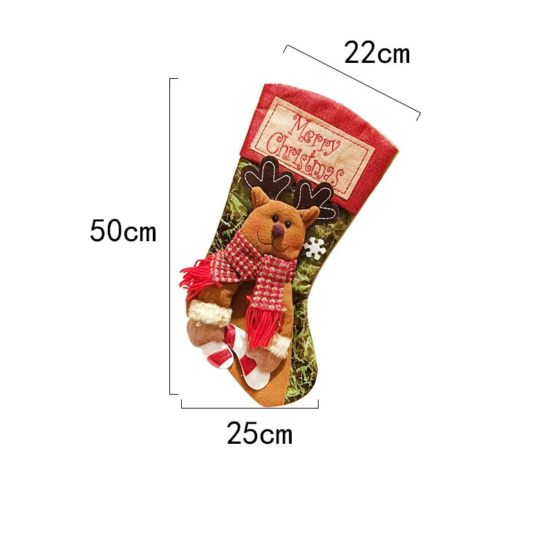 3pcs 18" Christmas❄❄ Stocking Décor Large Stockings