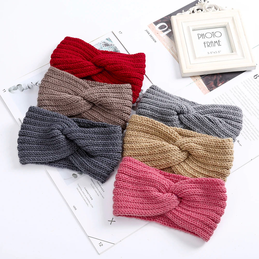 Headband Solid Color Elastic Hair Bands
Twisted Knitted