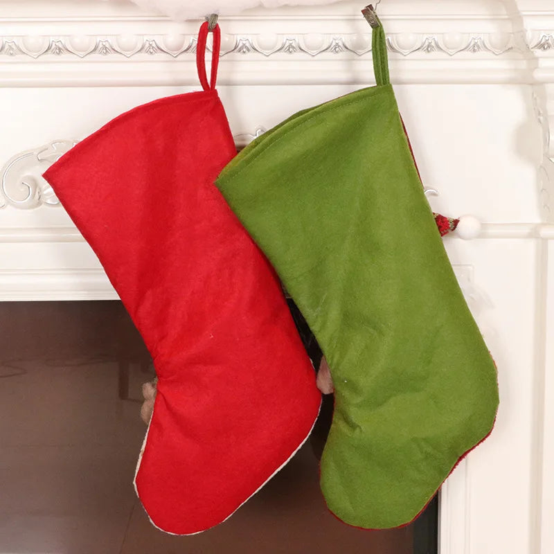 3pcs 18" Christmas❄❄ Stocking Décor Large Stockings