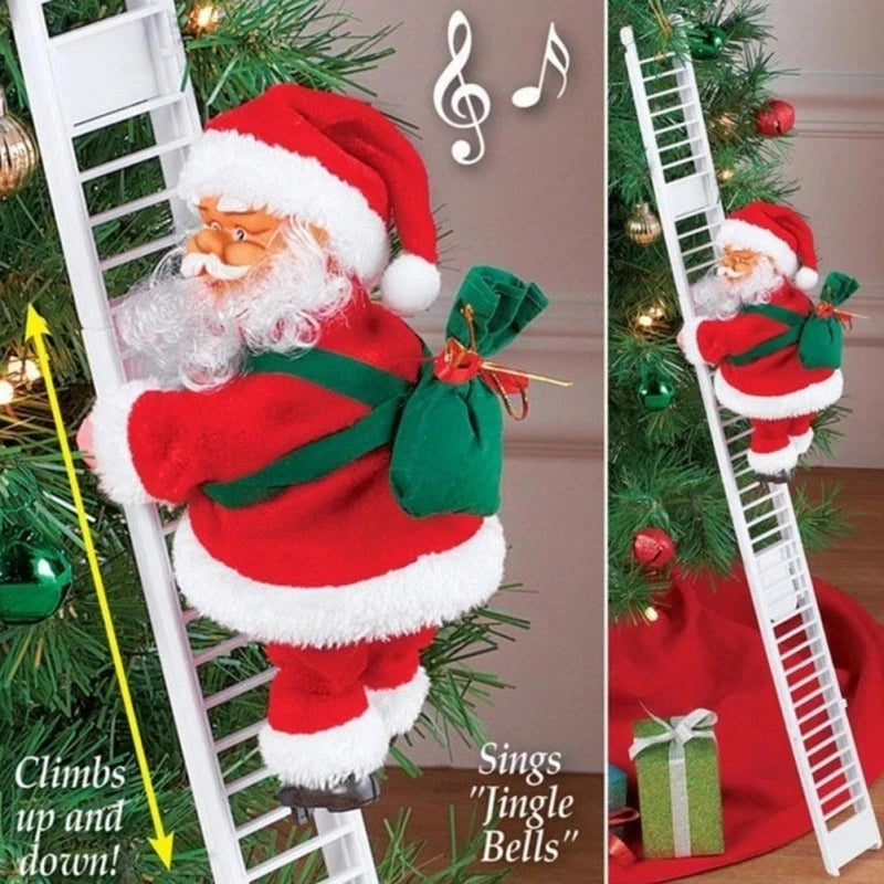 Santa Claus Climbing Ladder with Music - Cost may vary in size and color