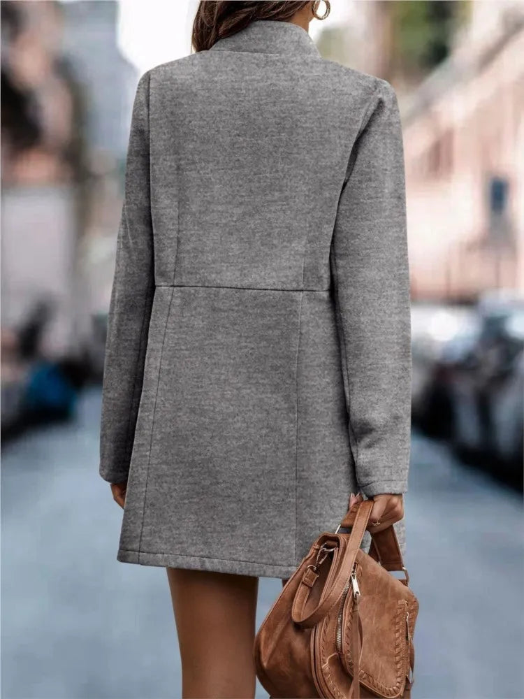 Women's Fashion Solid Color Long Sleeve Suit Jacket Autumn Winter