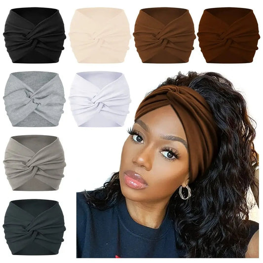 Twisted Extra Large Thick Wide Headbands Turban Workout Headband 
Head Wraps