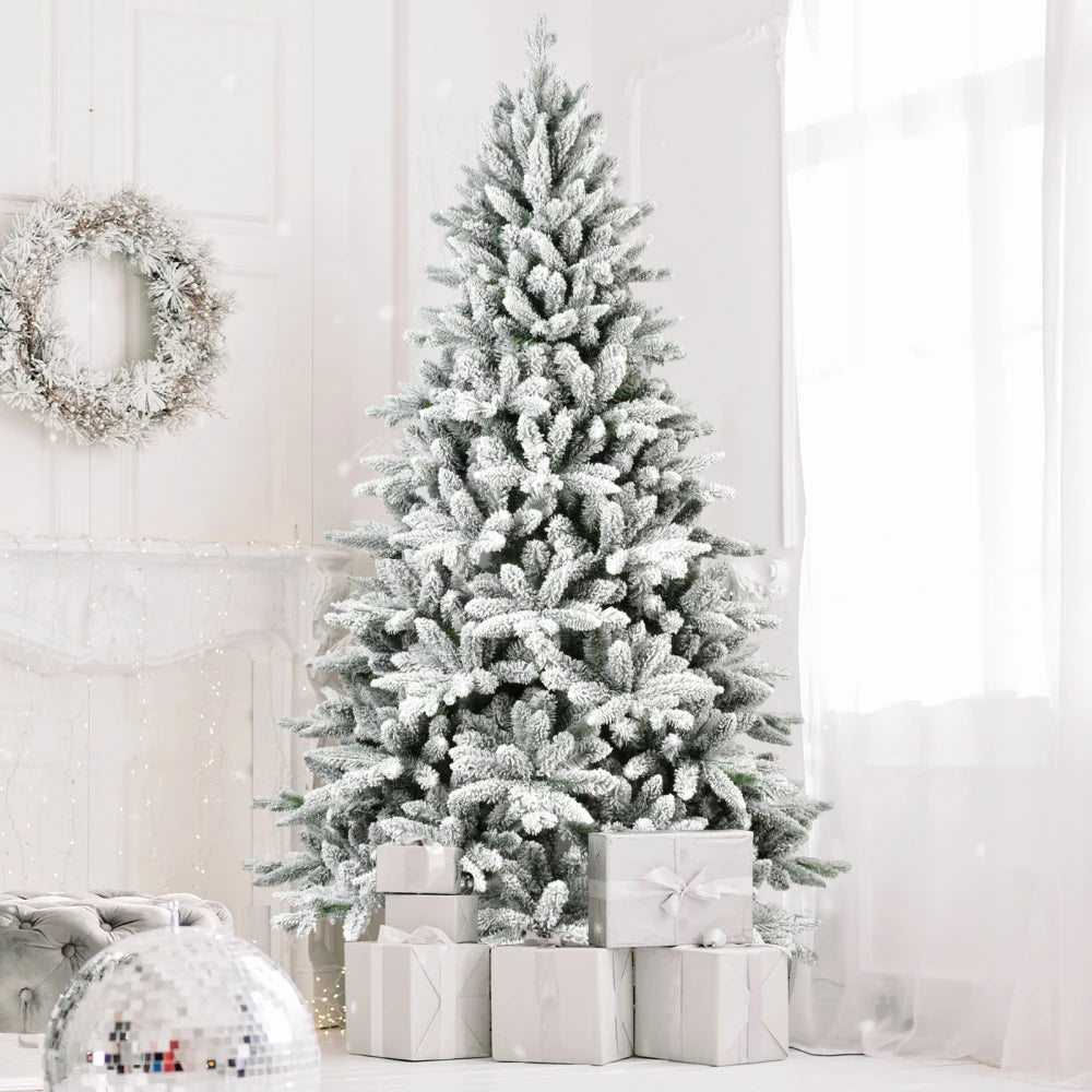 🎄🎄 6ft Artificial Christmas Tree for Home, Party, Holidays, PVC Branch Tips Thickened Trunk and Tree Stand