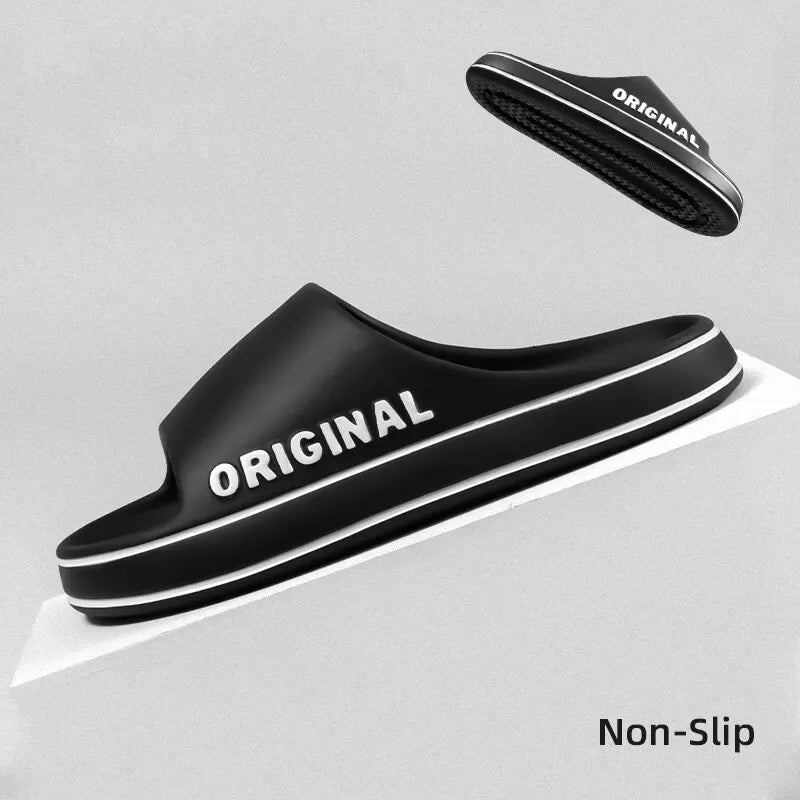 Slippers  Solid Color Thick Sole Indoor Bathroom Anti Slip