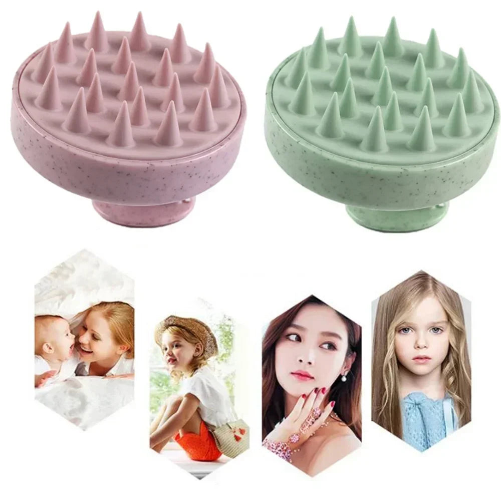 Silicone Shampoo Brush Head Scalp Massage
Comb Hair Washing Comb Body Massage Brush Bath Shower Brush Salon Hairdressing Tool