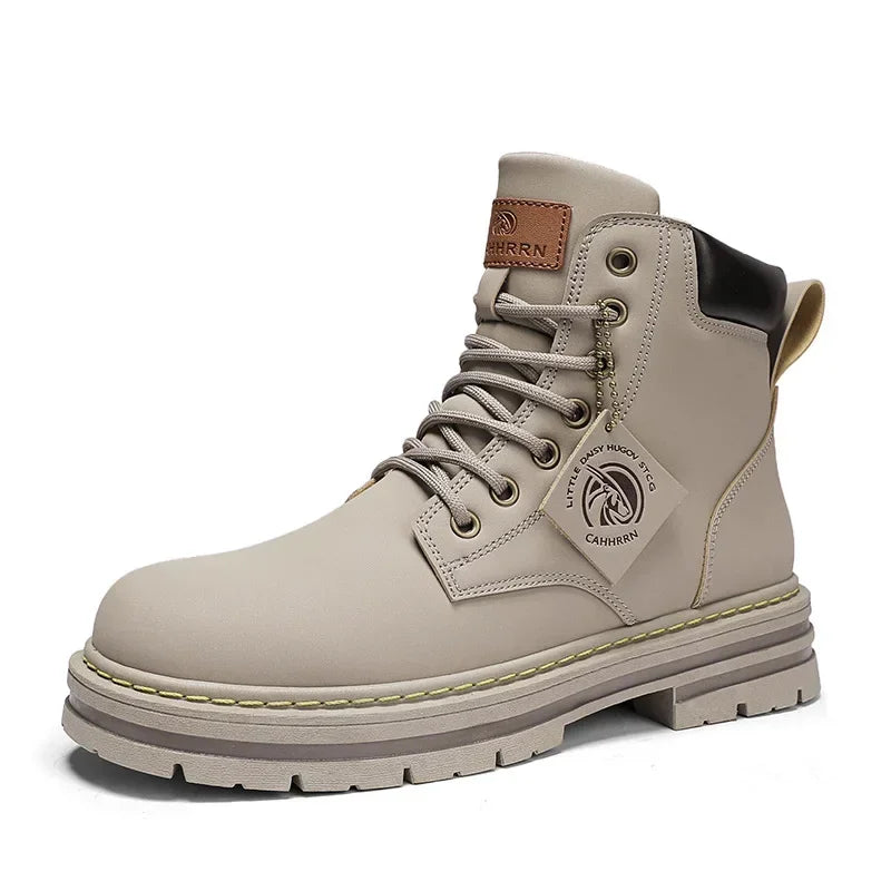 High Top Boots Men's Leather