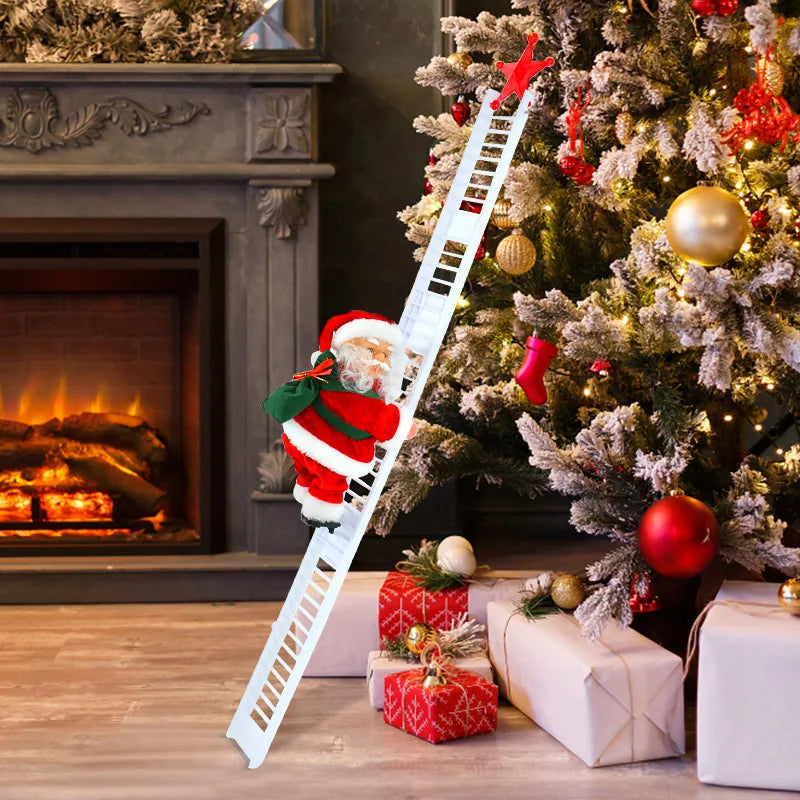 Santa Claus Climbing Ladder with Music - Cost may vary in size and color