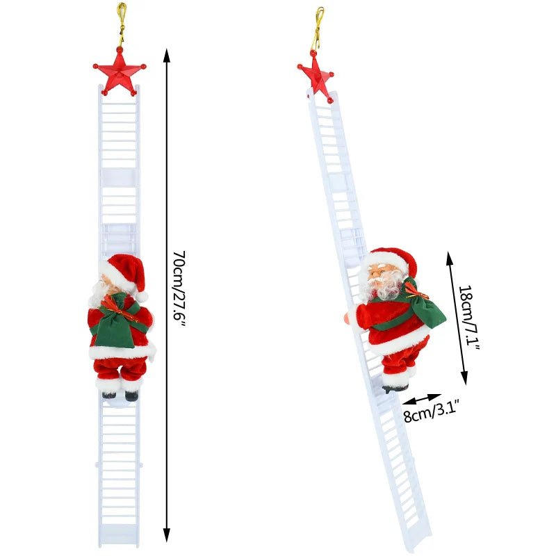 Santa Claus Climbing Ladder with Music - Cost may vary in size and color