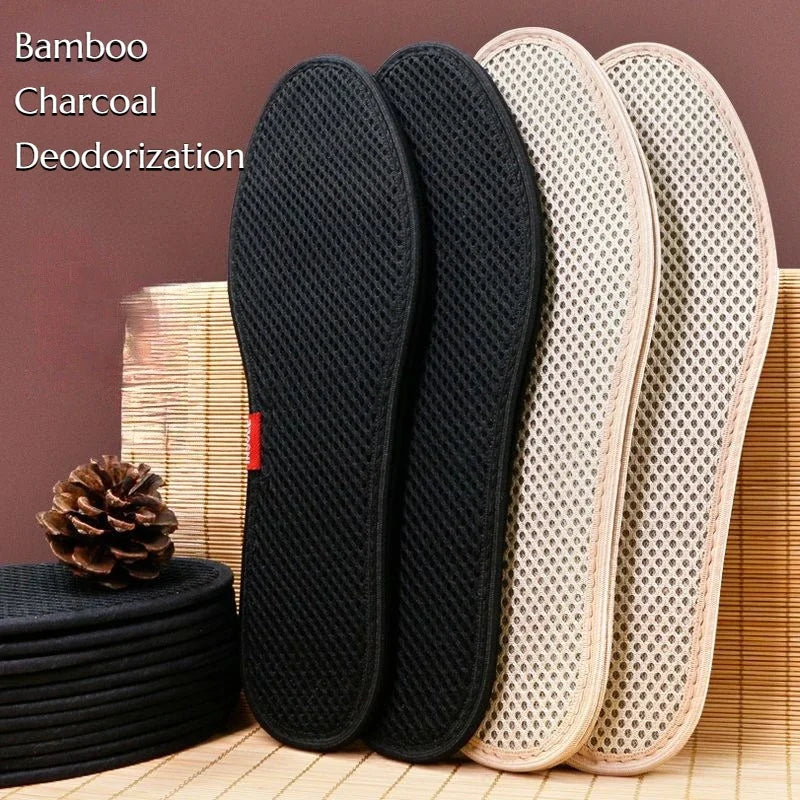 🤢 🦶 Eliminates bad smell from your feet 🤮 Bamboo Insoles Deodorant Insoles Mesh Breathable Absorb-Sweat