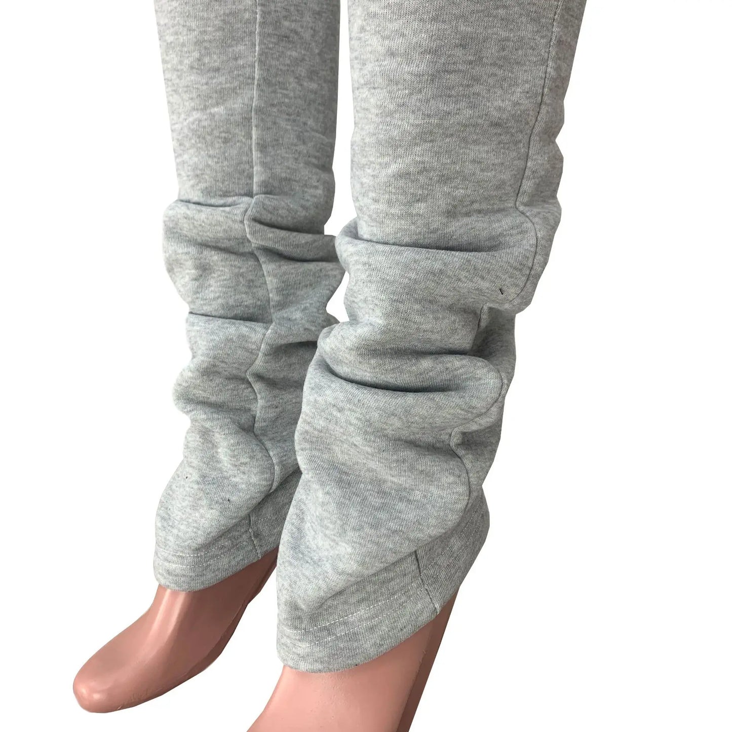 ⌛ XS-3XL Size Stacked 💥 Sweat Pants Fall Winter Women's Mid Waist 
Thick Stacked Fleece Pants Joggers 💝