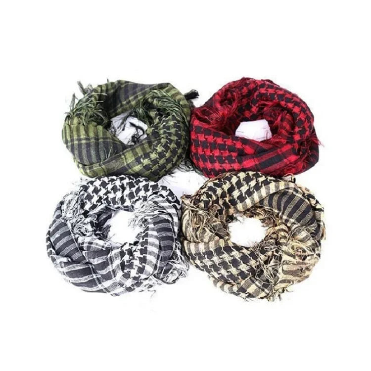 Tactical Scarf Shemagh Desert Keffiyeh Head Neck 
Arab Wrap with Tassel