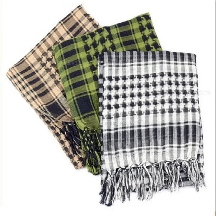 Tactical Scarf Shemagh Desert Keffiyeh Head Neck 
Arab Wrap with Tassel