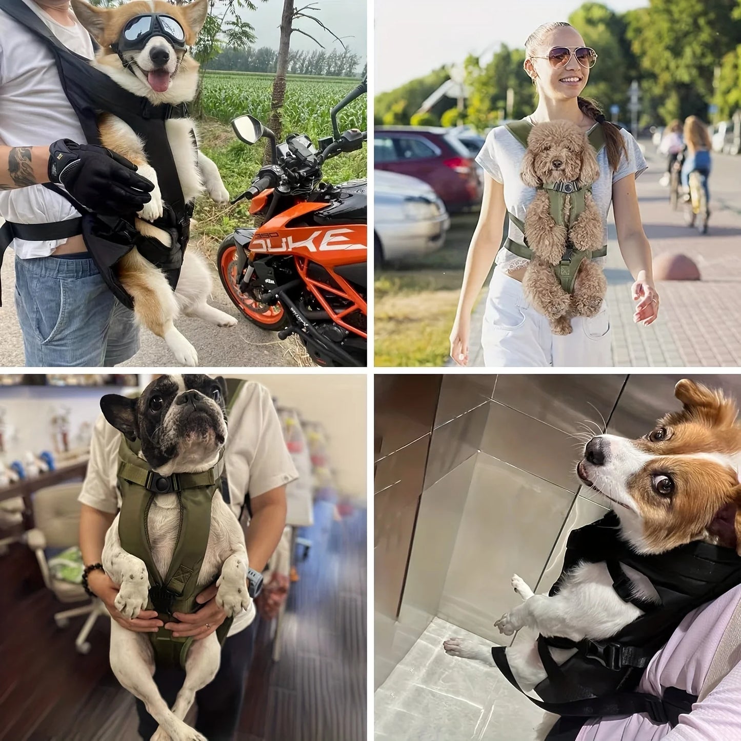 Pet Front Dog Carrier Backpacks, 
Adjustable Hands Free Dog Backpack Carrier For Medium Small Dogs