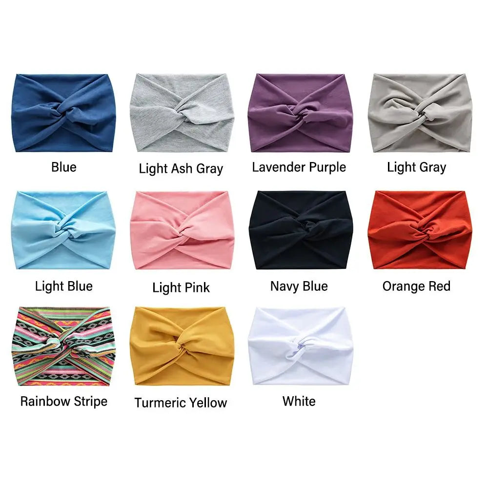 Twisted Extra Large Thick Wide Headbands Turban Workout Headband 
Head Wraps