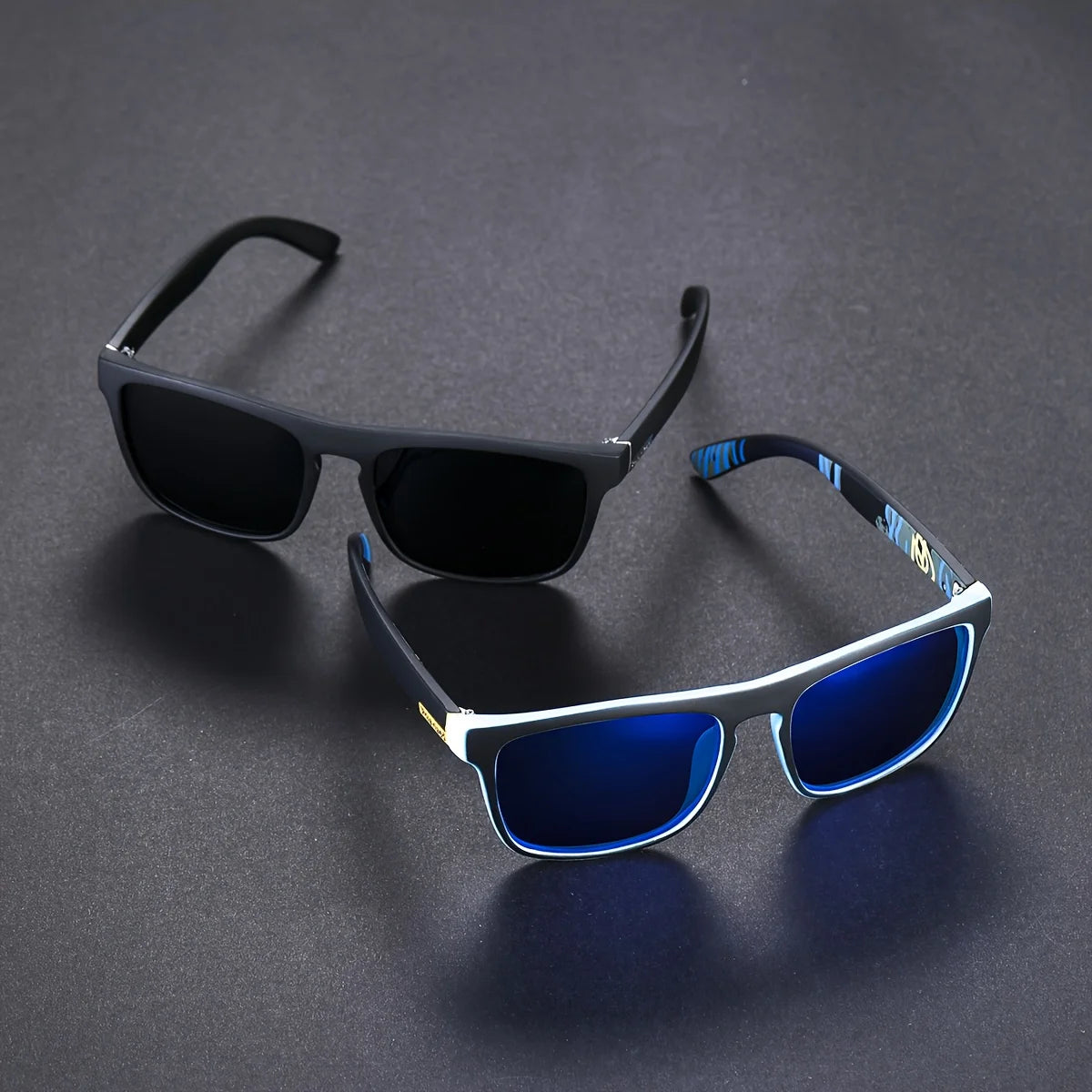 Square Polarized Sunglasses Anti Glare Sun Shades 2pcs