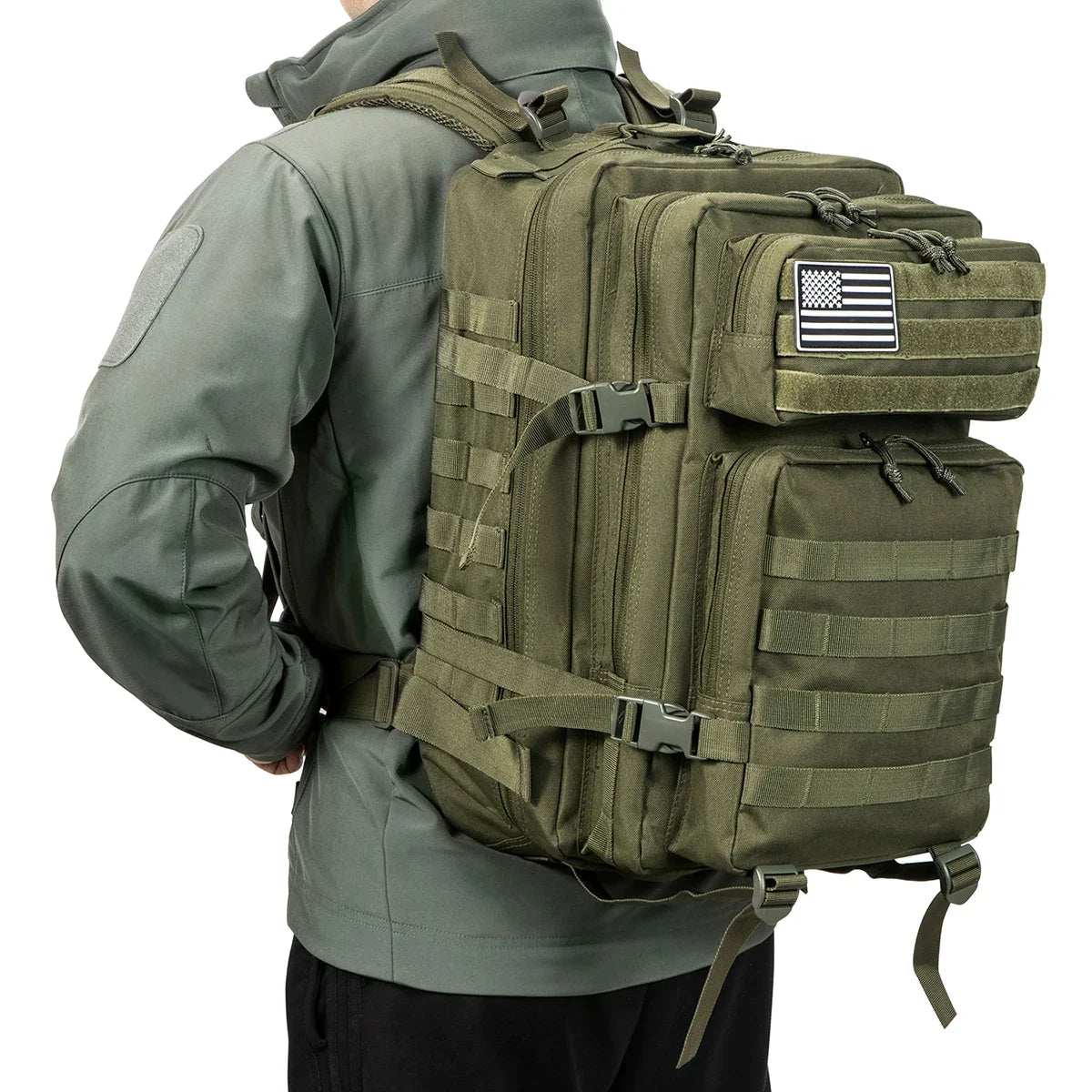 QT&QY 45L Military Tactical Backpack Army Assault